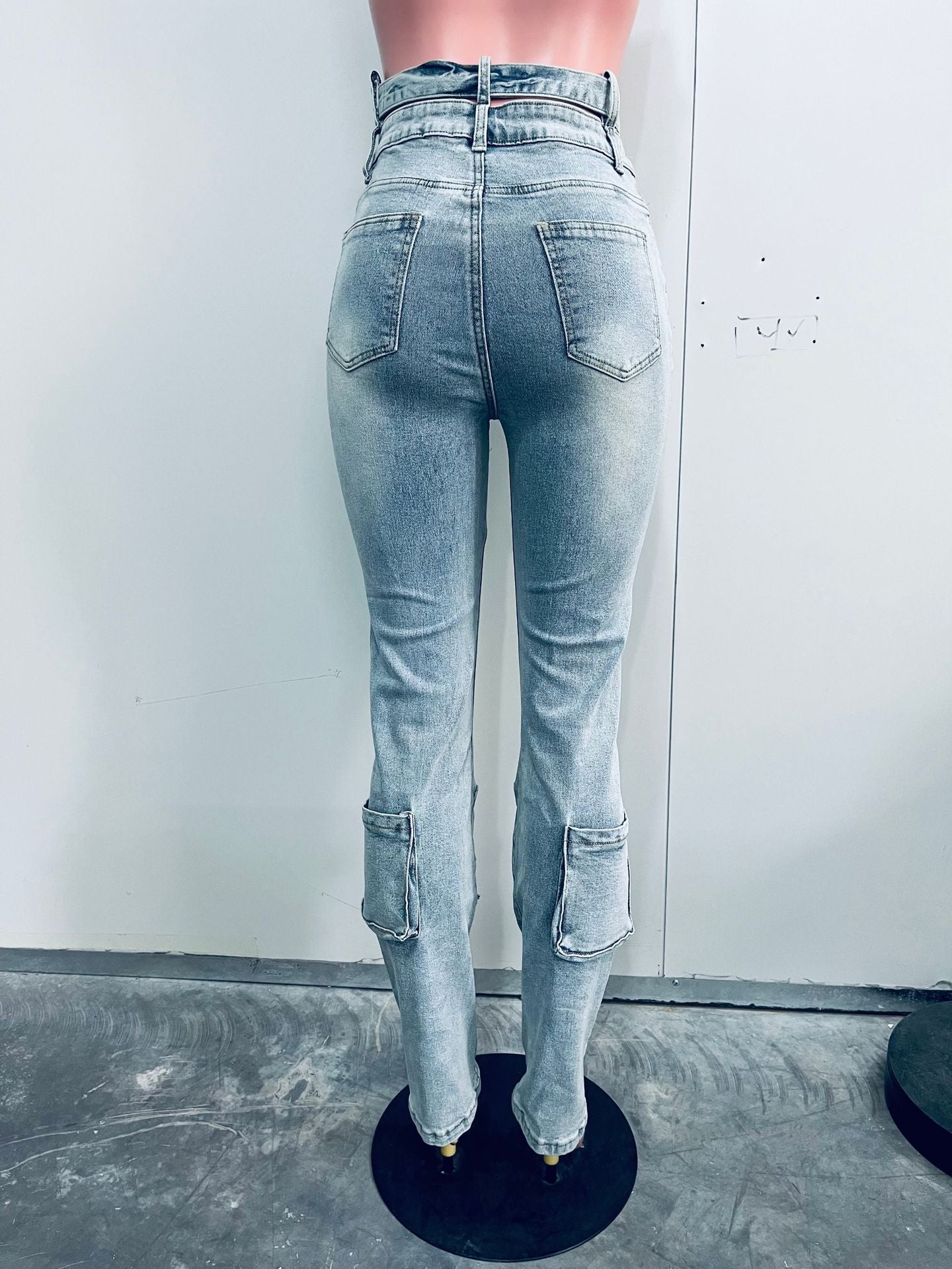 LADIES DENIM PANTS / JEANS LIGHT BLUE DENIM / BLACK DENIM (SIZE S - 2XL)