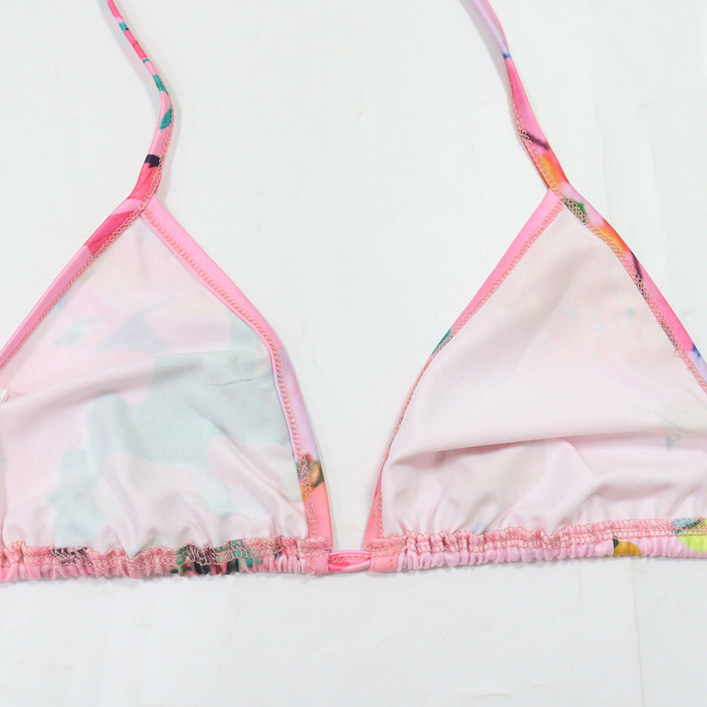 LADIES BIKINI SWIMWEAR BEACHWEAR SET PINK / GREEN (SIZE S - 2XL)