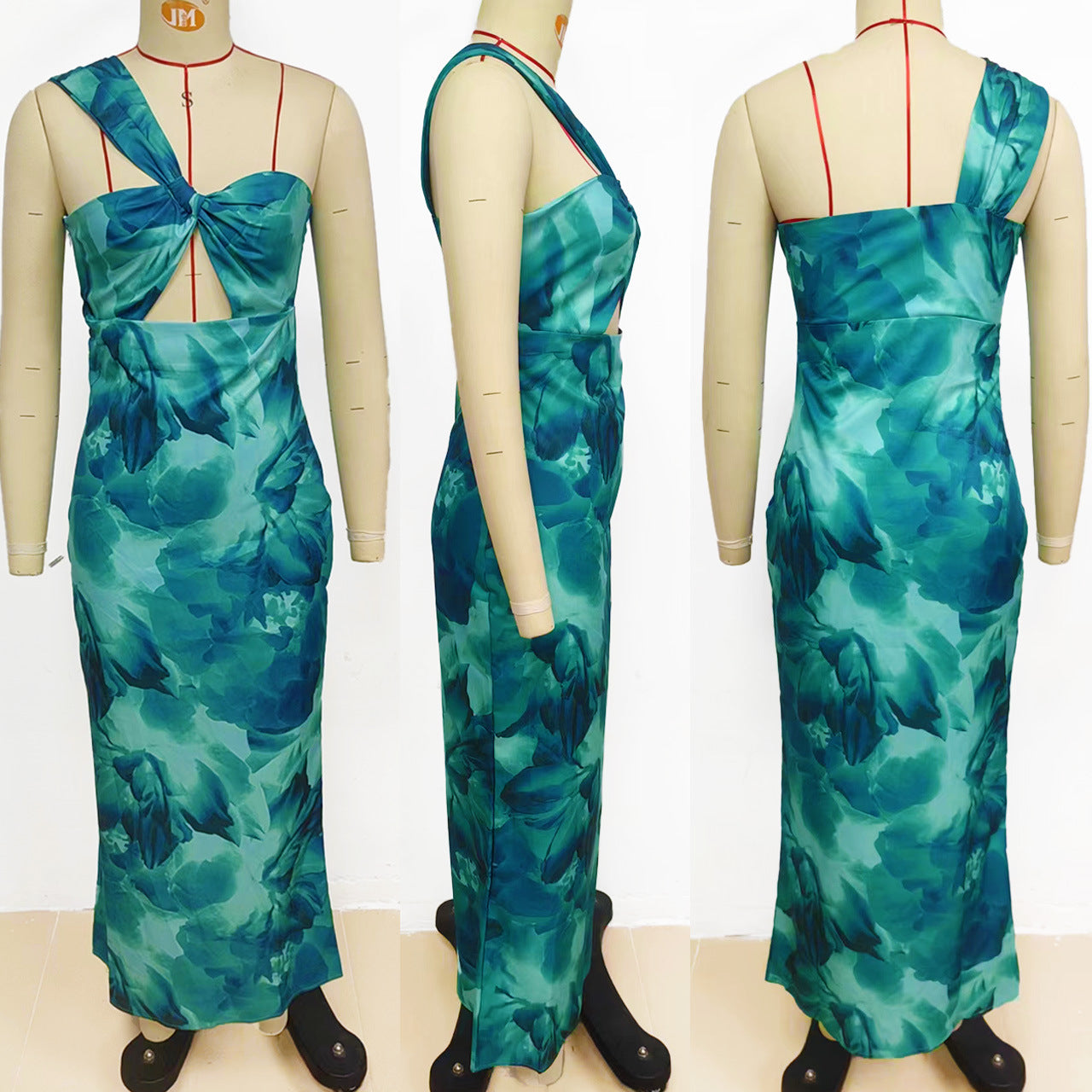 LADIES SLEEVELESS SUMMER BEACH DRESS GREEN (SIZE S - XL)