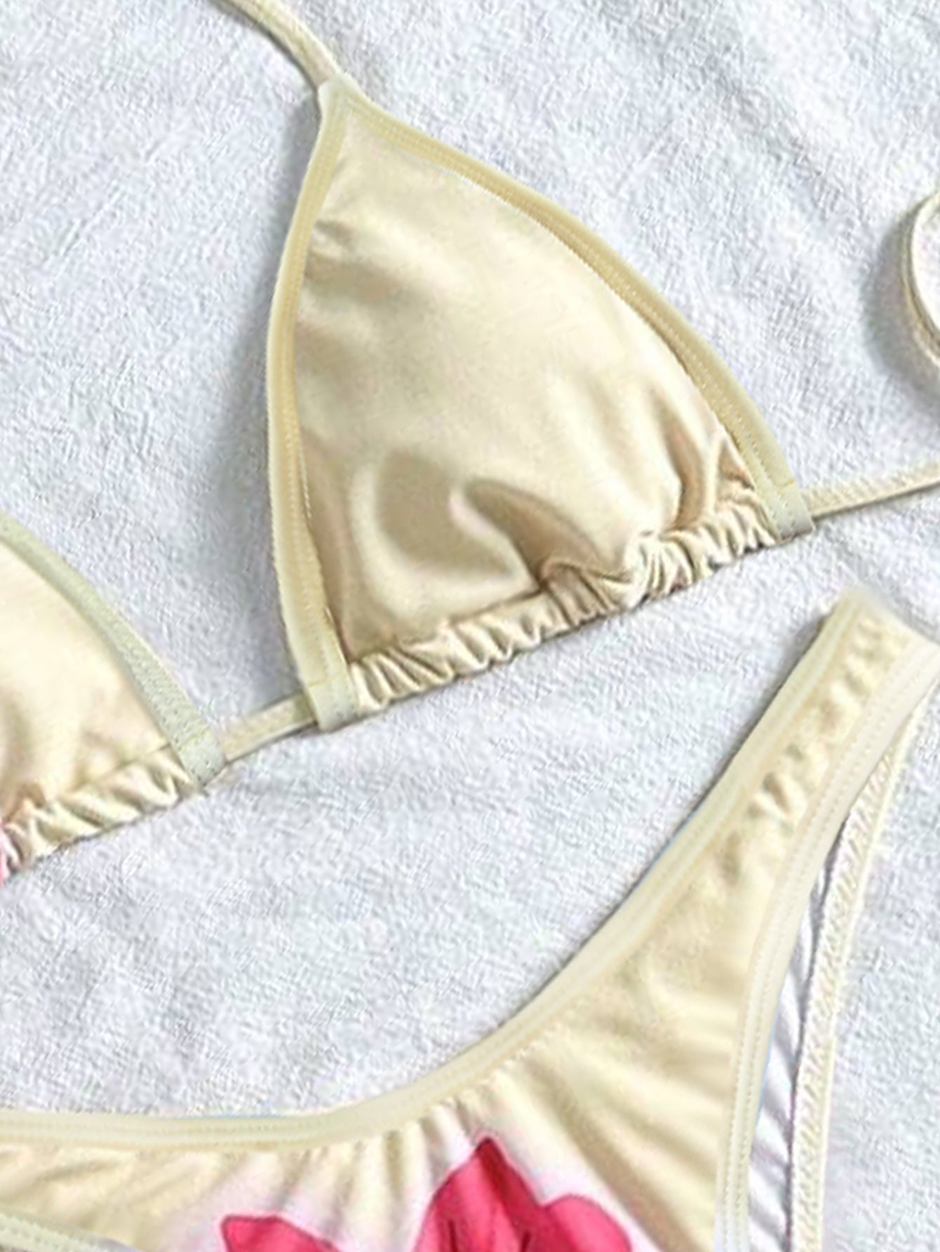 LADIES BIKINI SWIMWEAR BEACHWEAR SET LIGHT YELLOW (SIZE XS - L)