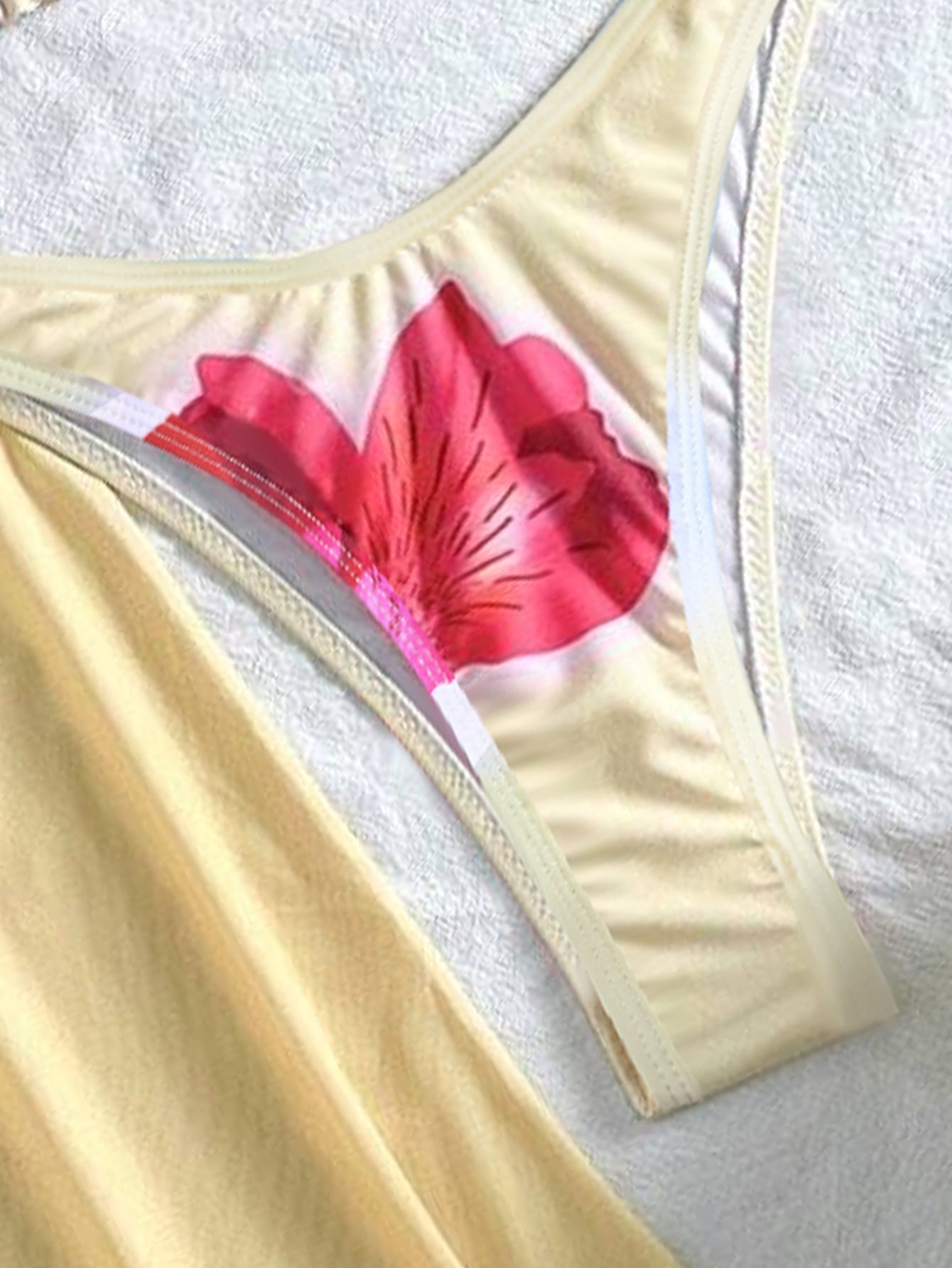 LADIES BIKINI SWIMWEAR BEACHWEAR SET LIGHT YELLOW (SIZE XS - L)