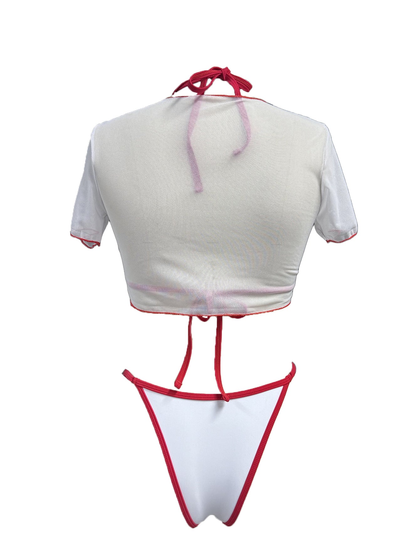 LADIES THREE PIECE SWIMWEAR BEACHWEAR SET WHITE (SIZE XS - L)