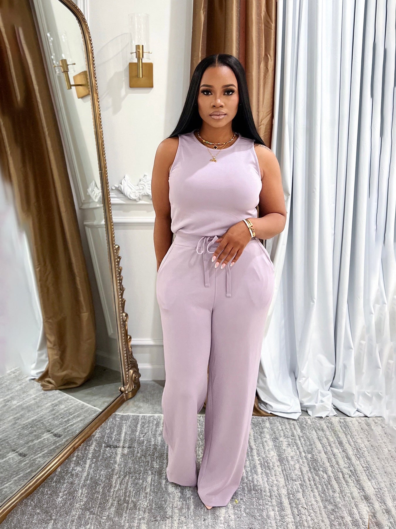 LADIES SLEEVELESS JUMPSUIT 6 DIFFERENT COLOURS (SIZE S - 2XL)