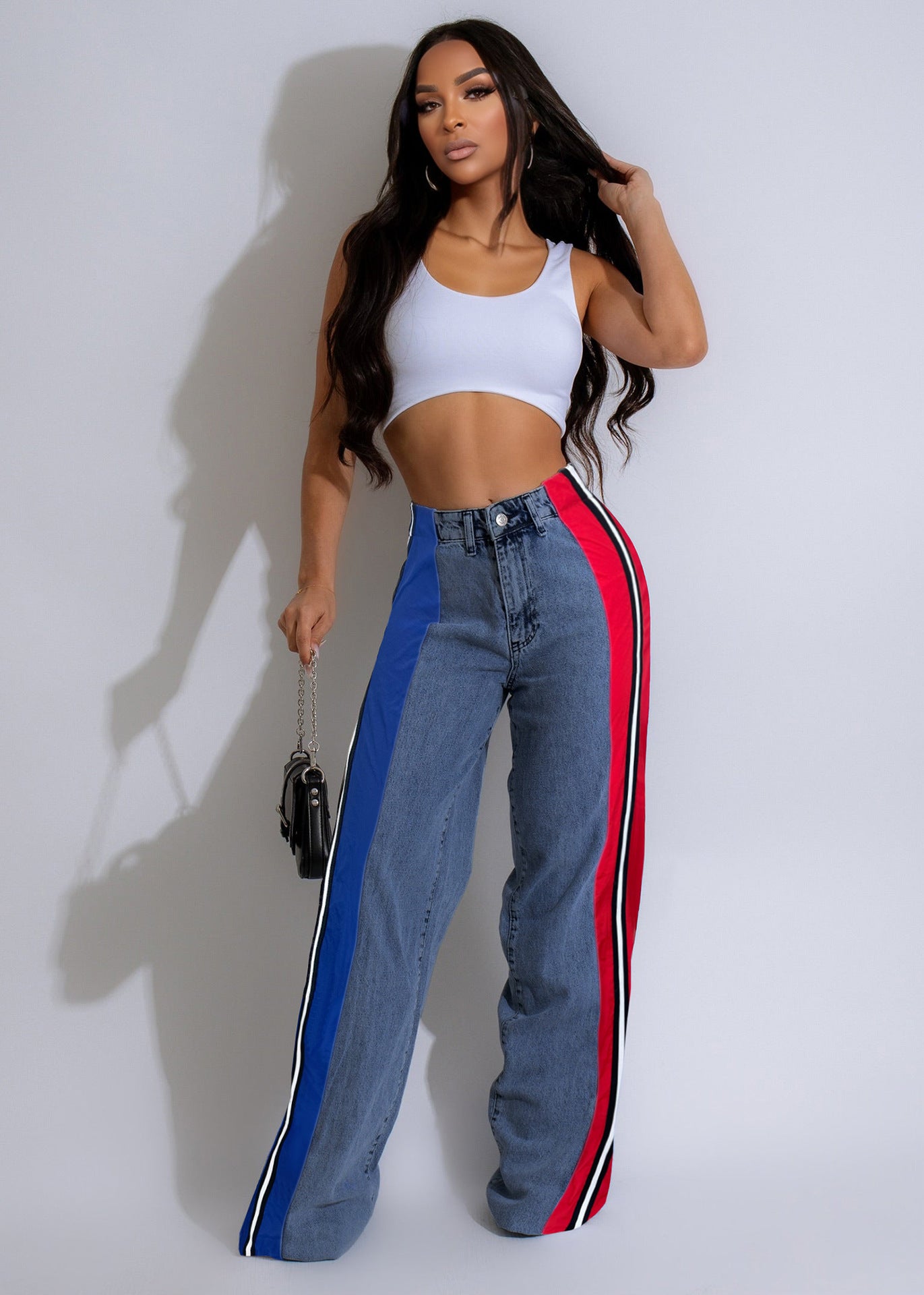 LADIES DENIM PANTS 5 DIFFERENT COLOURS (SIZE S - 2XL)