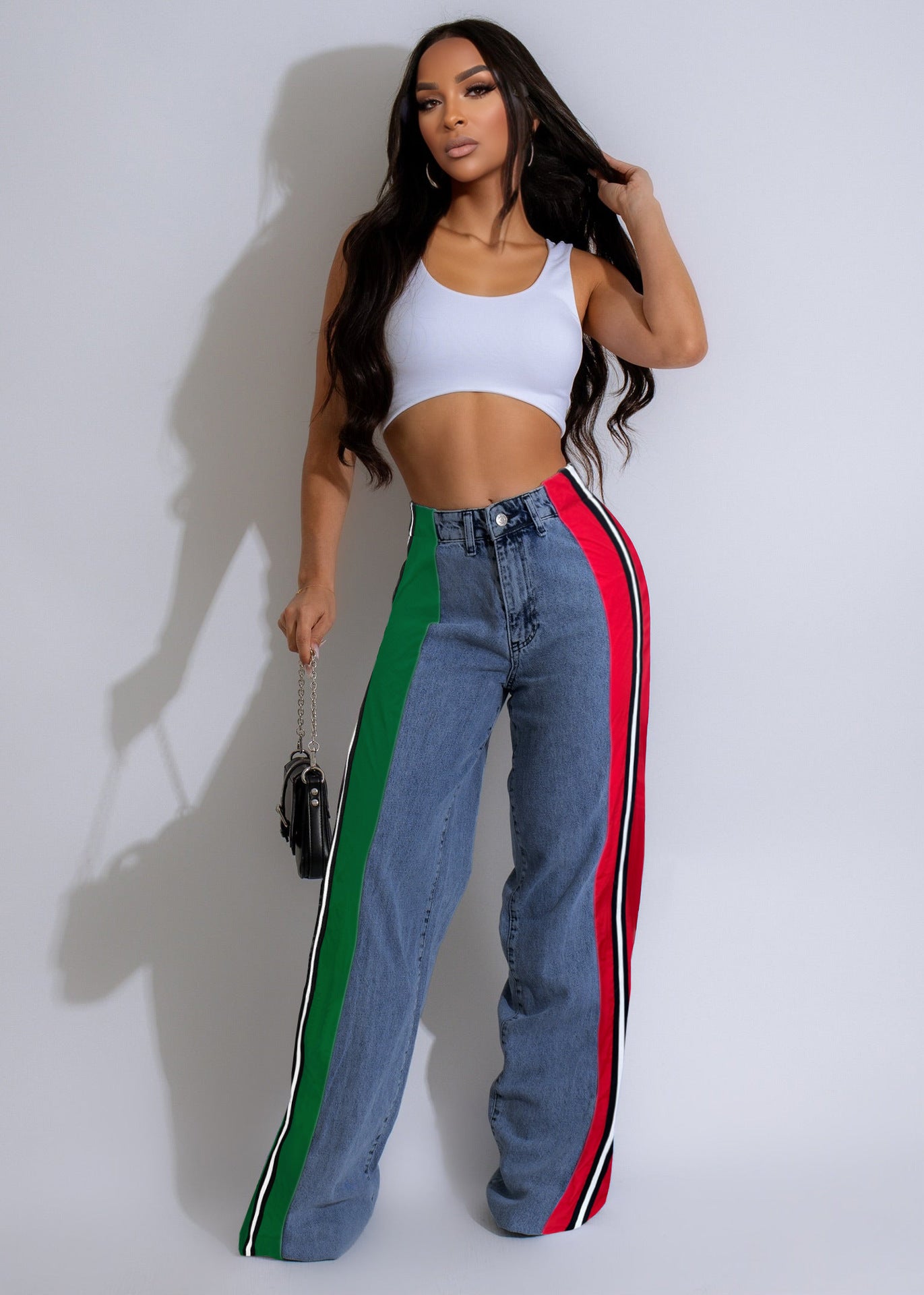 LADIES DENIM PANTS 5 DIFFERENT COLOURS (SIZE S - 2XL)