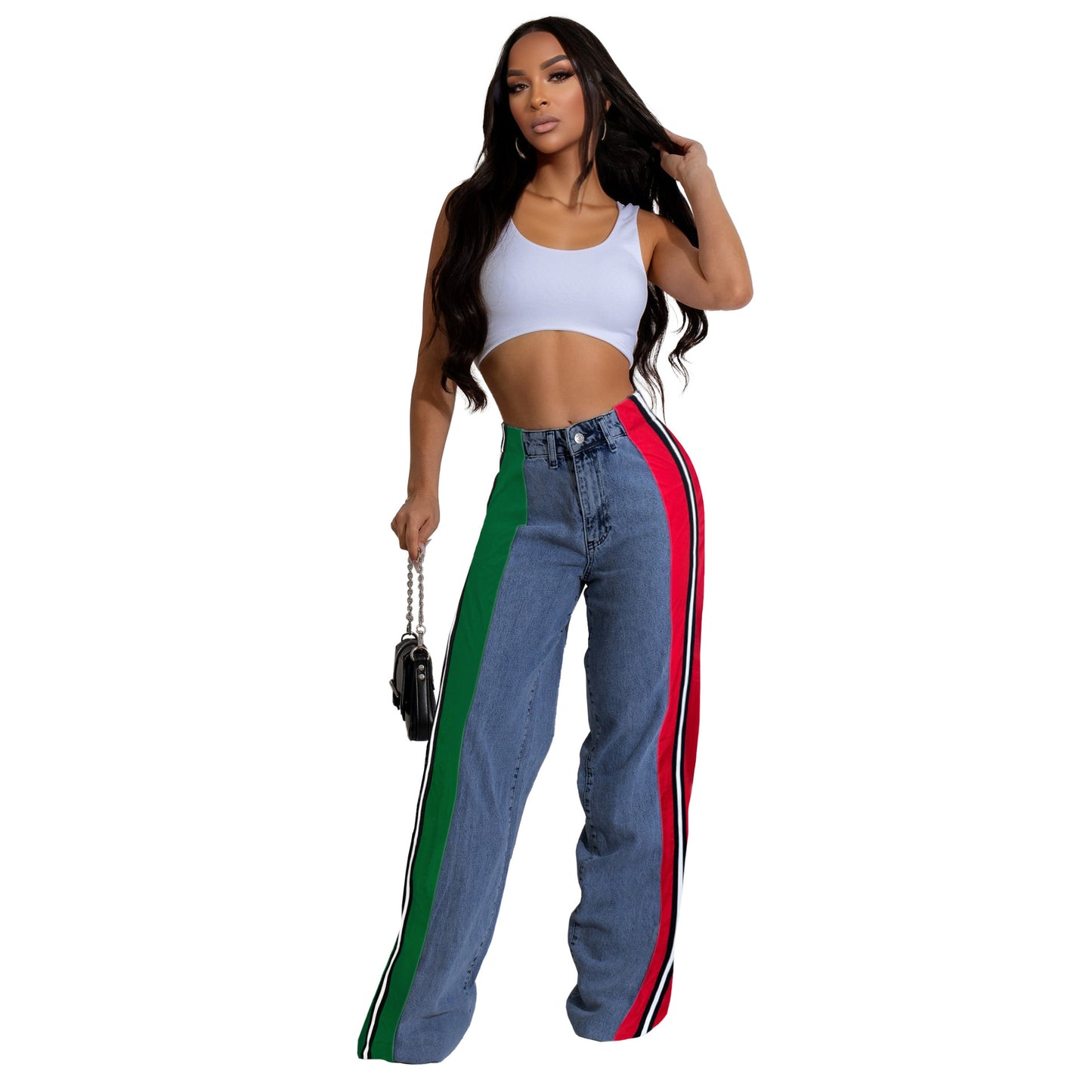 LADIES DENIM PANTS 5 DIFFERENT COLOURS (SIZE S - 2XL)