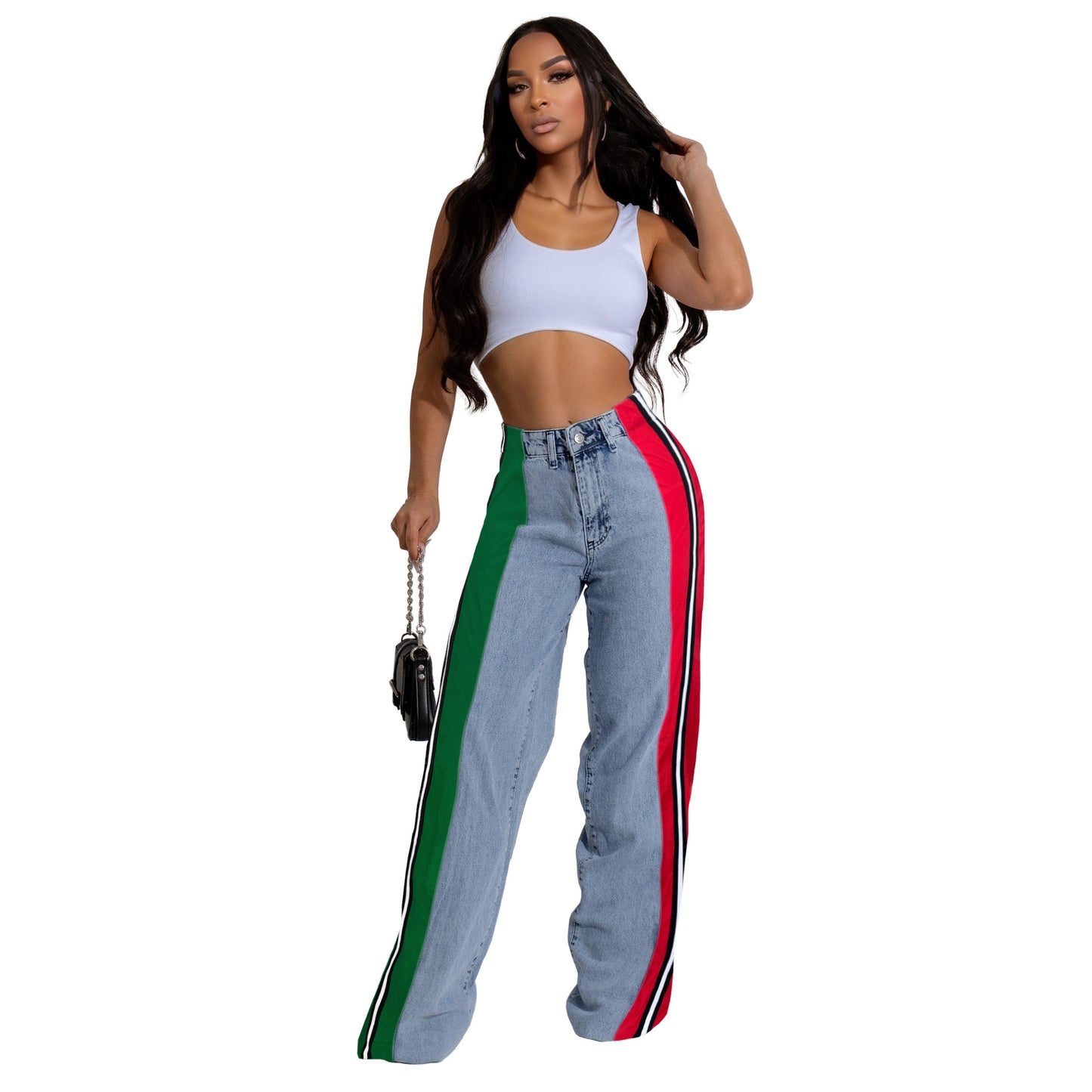 LADIES DENIM PANTS 5 DIFFERENT COLOURS (SIZE S - 2XL)