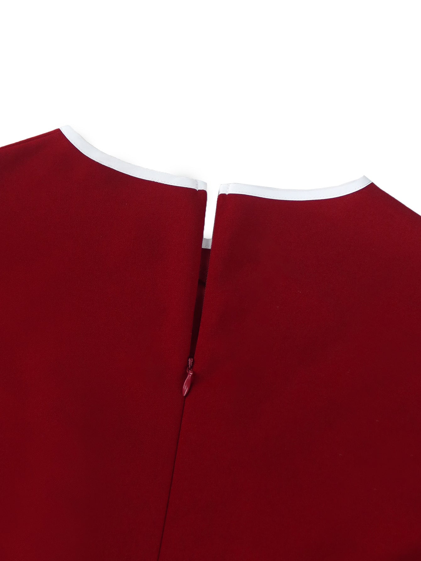 LADIES PLUS SIZE LONG SLEEVE DRESS WINE RED (SIZE S - 4XL)