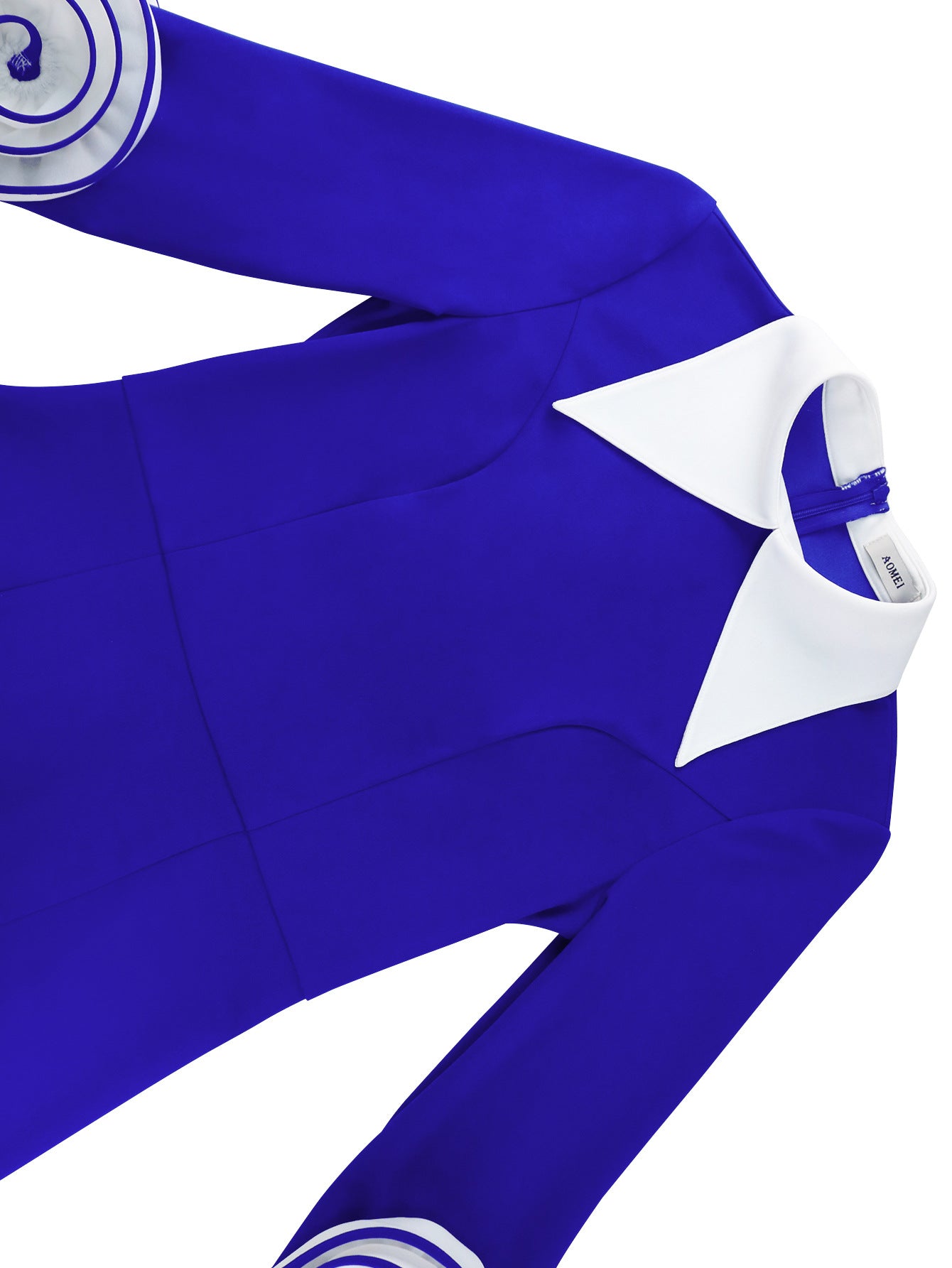 LADIES PLUS SIZE LONG SLEEVE BODYCON DRESS BLUE (SIZE S - 4XL)