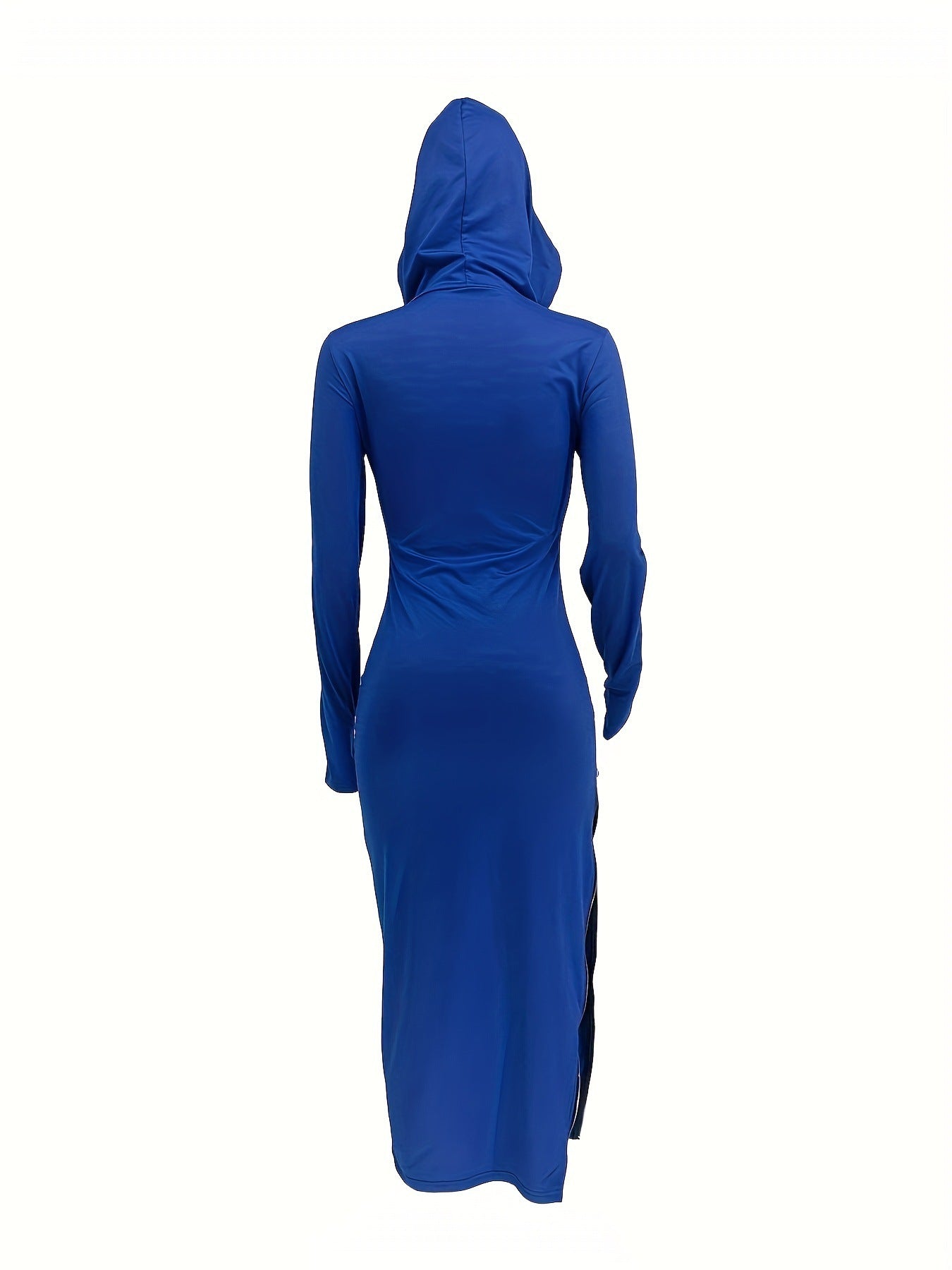 LADIES LONG SLEEVE HOODY DRESS BLACK / RED / BLUE / DARK OLIVE GREEN (SIZE S - 2XL)
