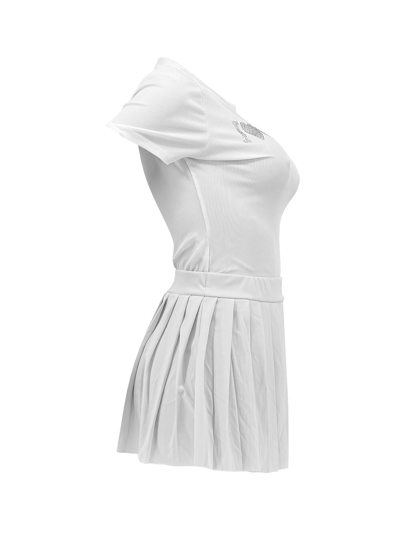 LADIES TWO PIECE SLEEVELESS TOP & SKIRT SET BLACK / RED / GREEN / BLUE / LIGHT YELLOW (SIZE S - 2XL)