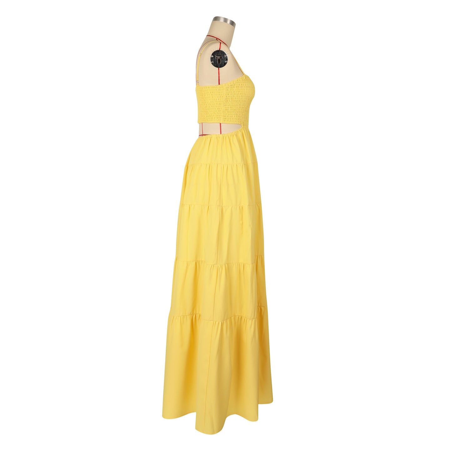 LADIES SLEEVELESS DRESS BLACK / YELLOW / PINK (SIZE S - 2XL)