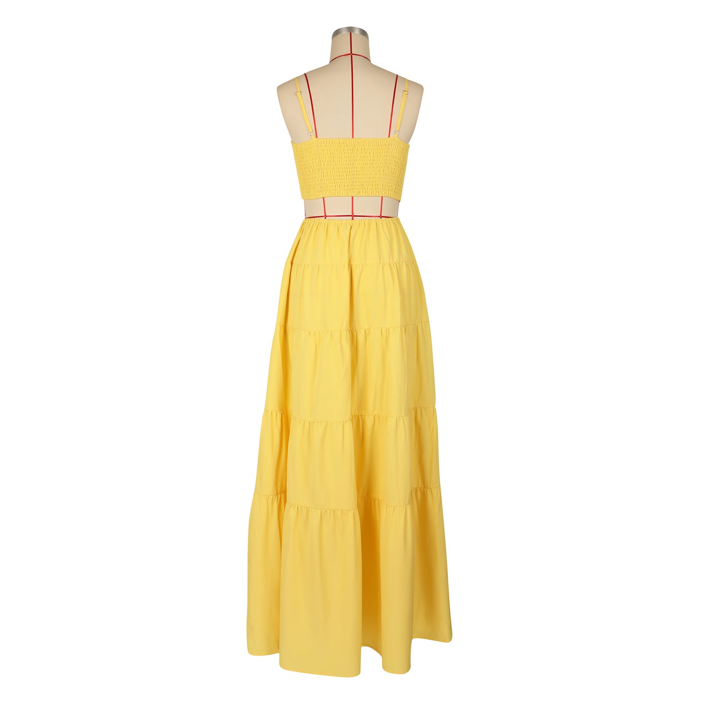 LADIES SLEEVELESS DRESS BLACK / YELLOW / PINK (SIZE S - 2XL)