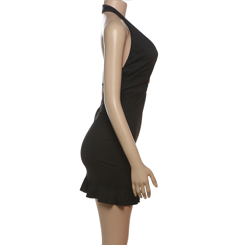 LADIES SLEEVELESS BODYCON MINI DRESS BLACK (SIZE S - L)
