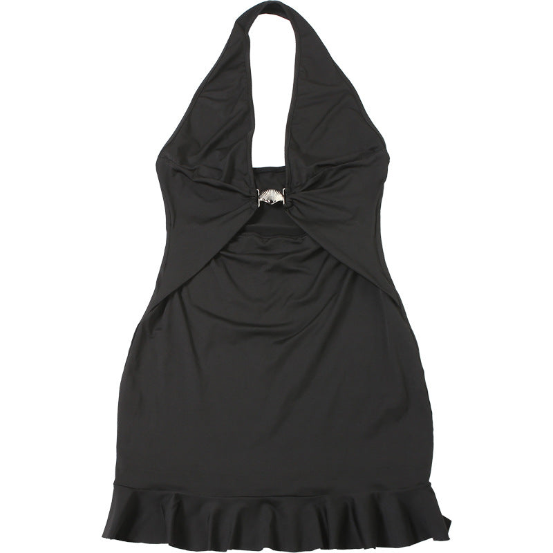 LADIES SLEEVELESS BODYCON MINI DRESS BLACK (SIZE S - L)