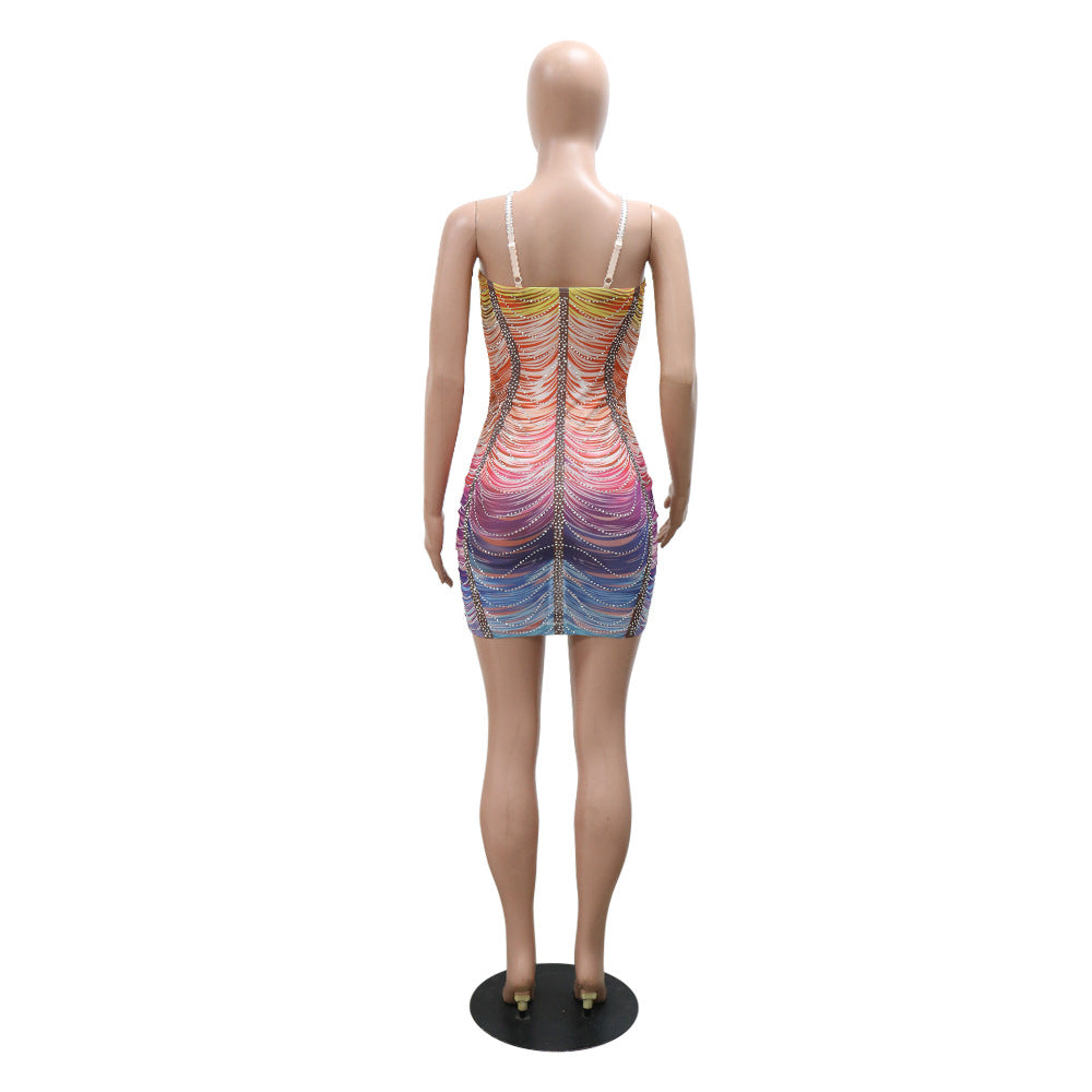 LADIES BODYCON MINI DRESS MULTI COLOUR / PINK / YELLOW (SIZE S - 2XL)
