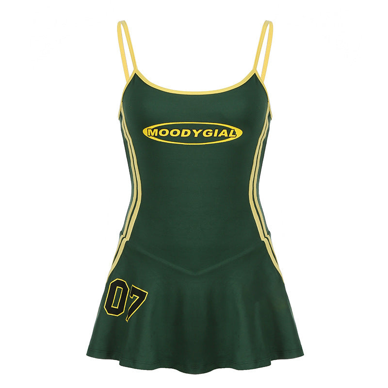 LADIES SEXY MINI DRESS BLACK / DARK GREEN (SIZE S - L)