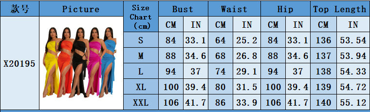 LADIES SEXY LONG DRESS WITH SLIT BLACK / YELLOW / BLUE / DARK PINK / DARK ORANGE (SIZE S - 2XL)