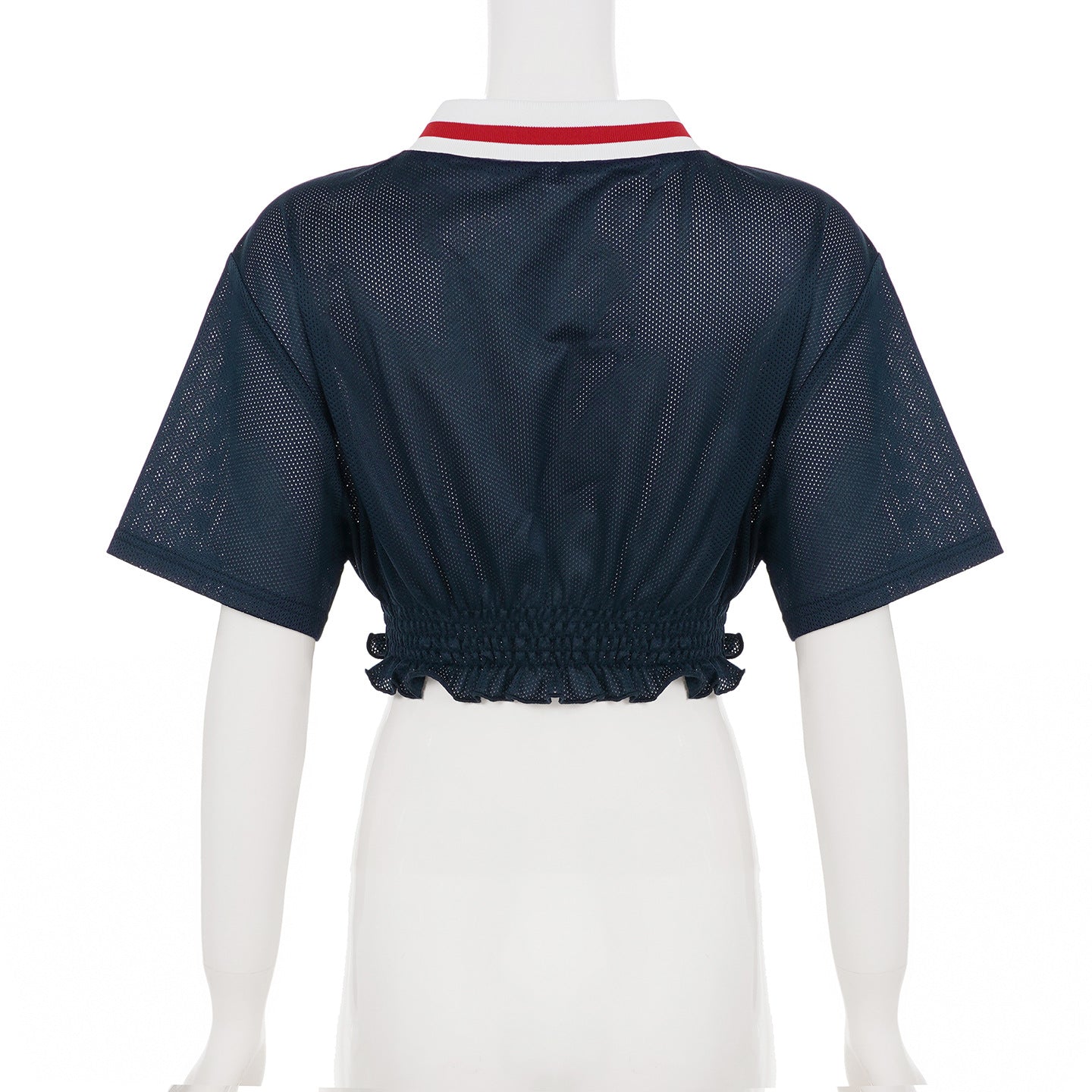 LADIES SEXY SHORT SLEEVE CROPPED T-SHIRT DARK BLUE (SIZE S - L)