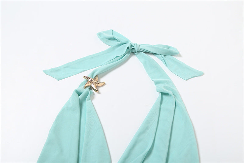 LADIES TWO PIECE MINI SKIRT SET TURQUOISE GREEN (SIZE S - L)