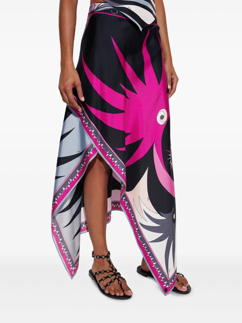 LADIES TWO PIECE SLEEVELESS TOP & SKIRT SET BLACK-PINK (SIZE S - XL)