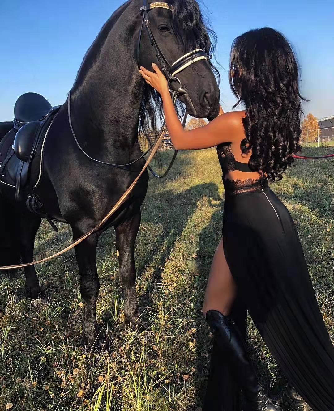 LADIES LONG BACKLESS EVENING DRESS BLACK (SIZE XS - XL)