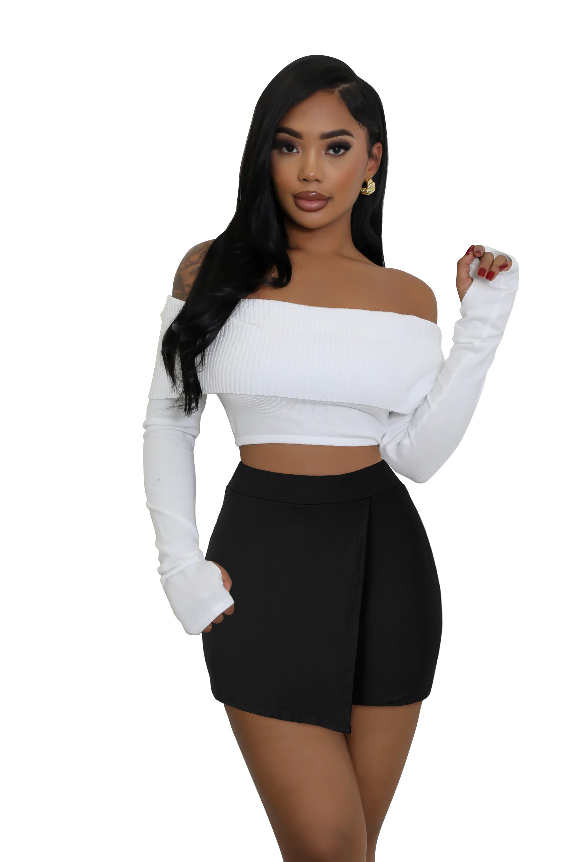 LADIES BODYCON MINI SKIRT BLACK (SIZE S - XL)