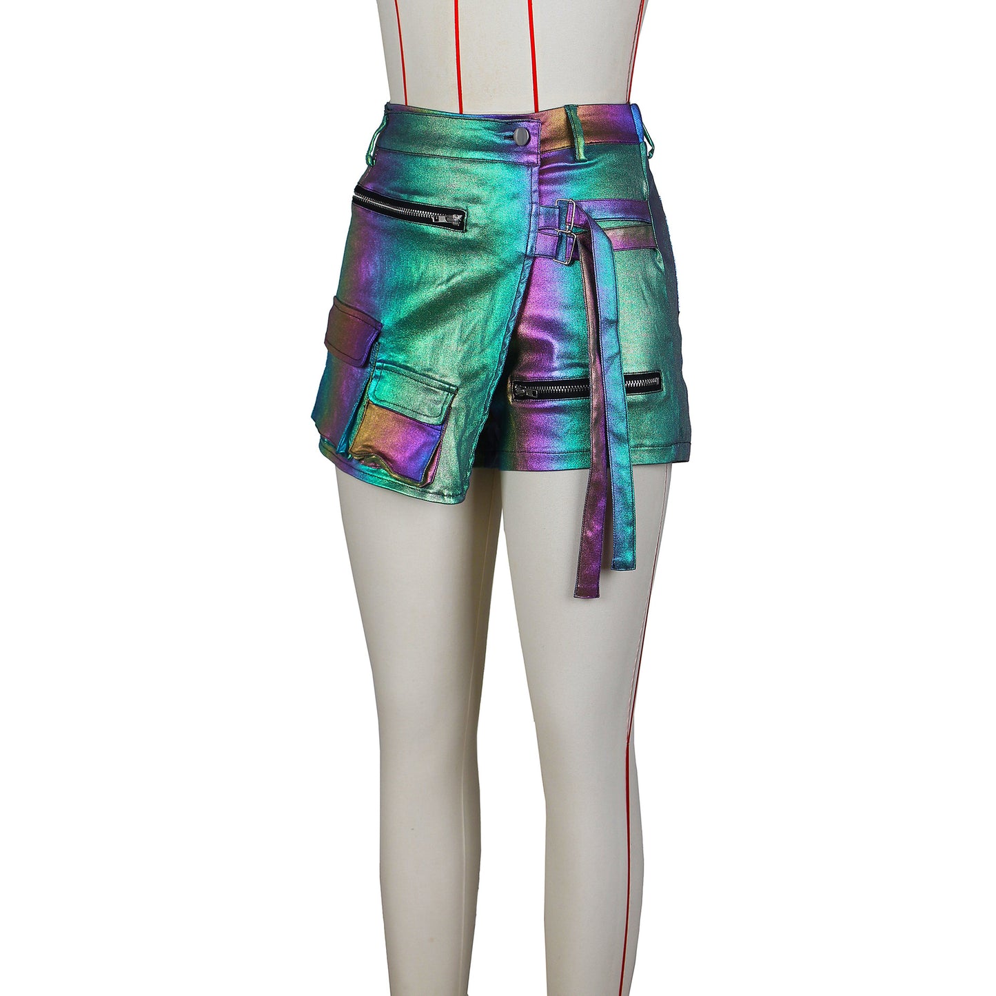 LADIES CARGO SHORTS TURQUOISE MULTI COLOUR (SIZE S - 2XL)