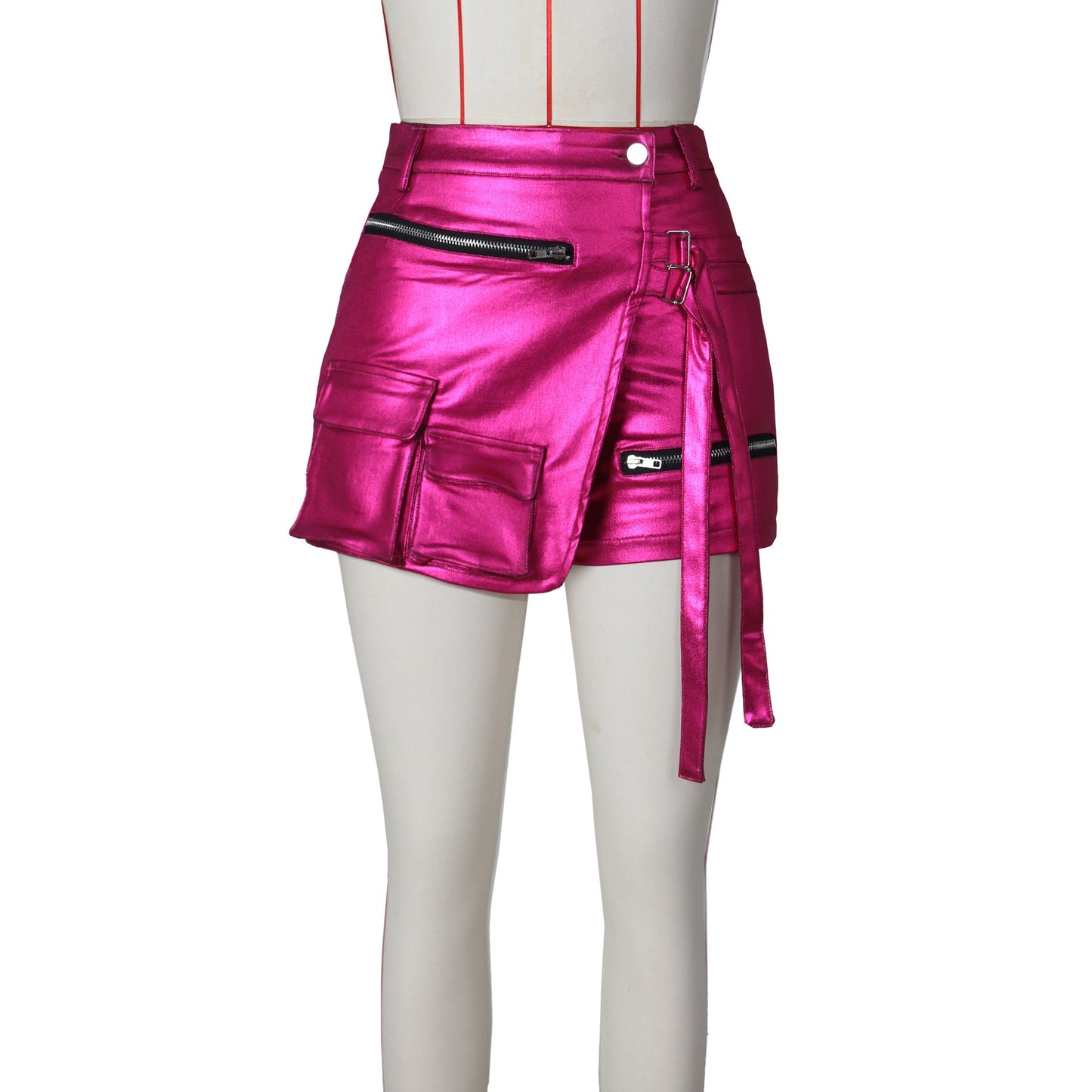 LADIES CARGO SHORTS PINK / DARK PINK / SILVER (SIZE S - 2 XL)
