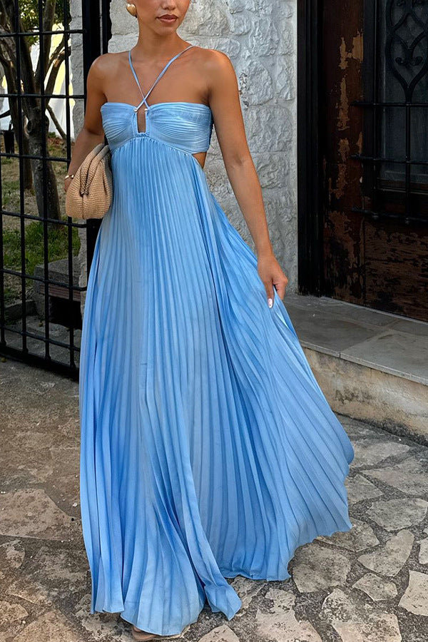 LADIES LONG DRESS BLUE (SIZE S - XL)
