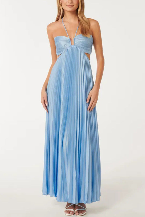 LADIES LONG DRESS BLUE (SIZE S - XL)