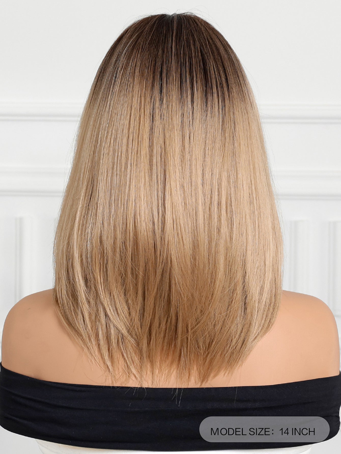 BROWN SHOULDER LENGTH SYNTHETIC WIG BROWN BLONDE