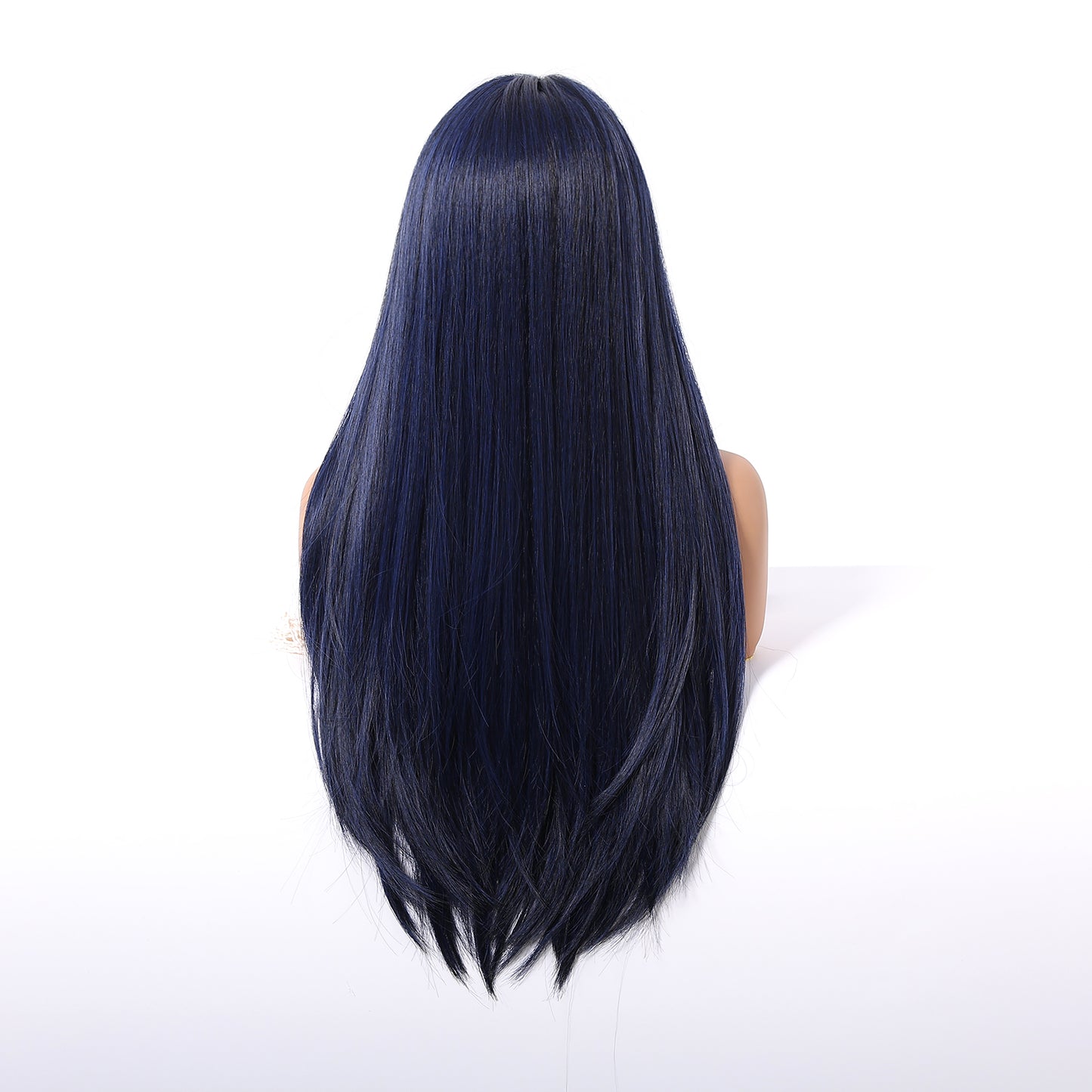 LADIES LONG WIG BLUE-BLACK 26"