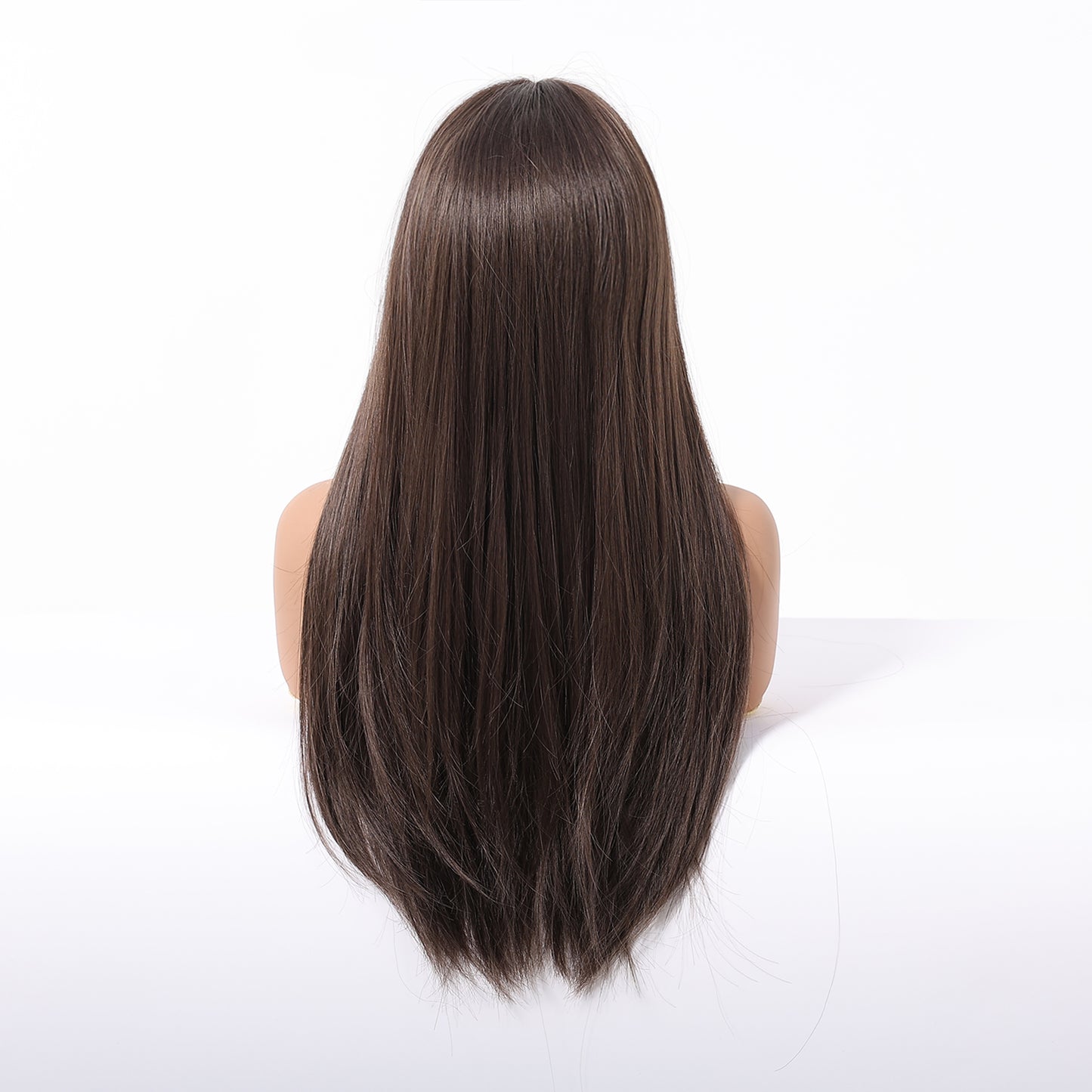 LADIES LONG BROWN WIG BROWN (FREE SIZE)