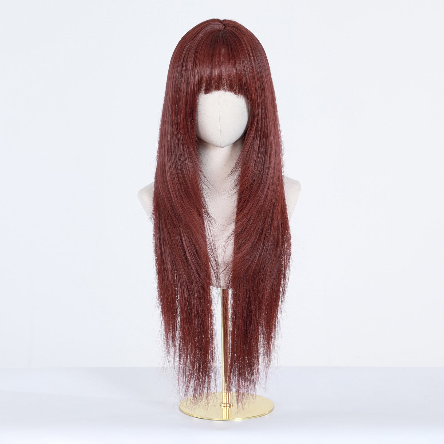 LADIES BURGUNDY LONG WIG BURGUNDY (FREE SIZE