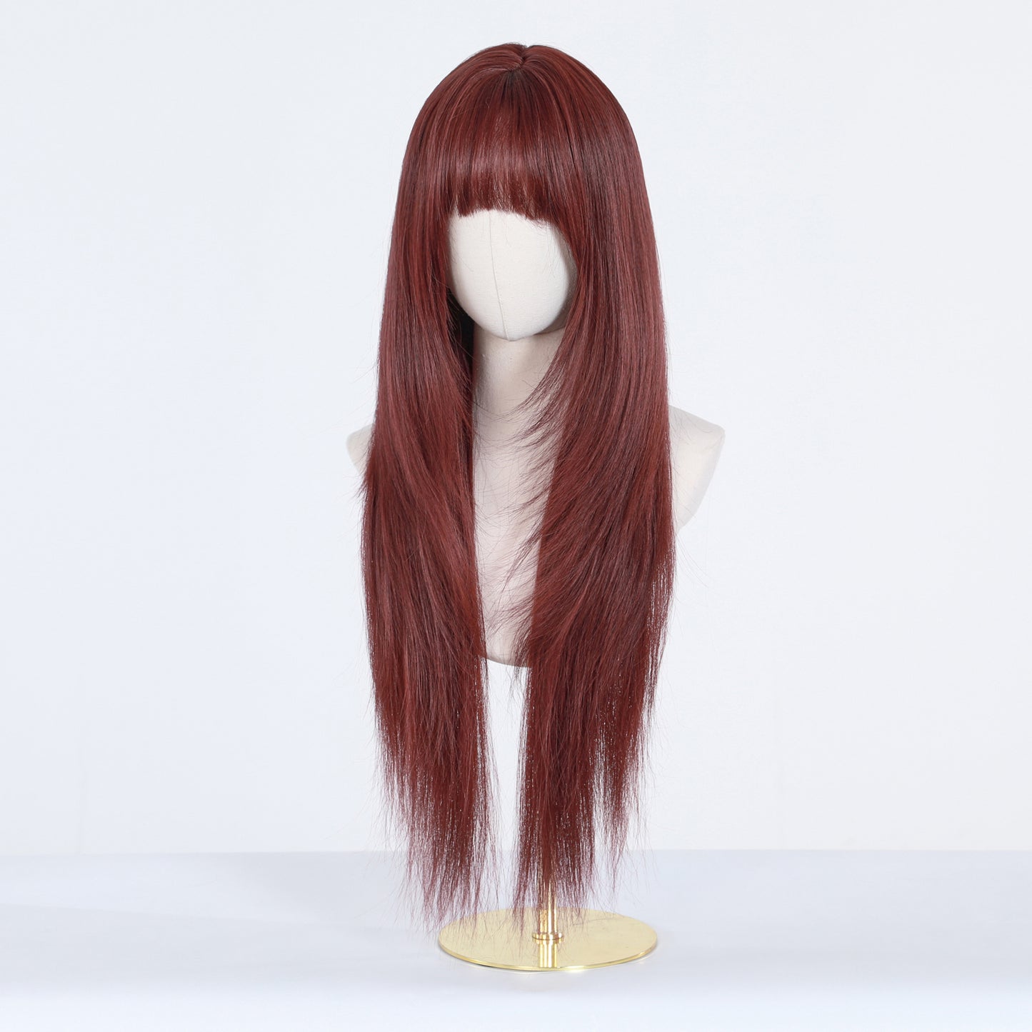 LADIES BURGUNDY LONG WIG BURGUNDY (FREE SIZE