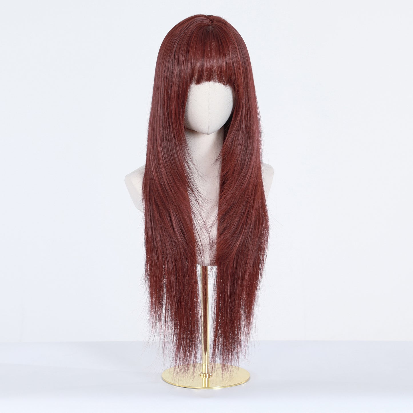 LADIES BURGUNDY LONG WIG BURGUNDY (FREE SIZE