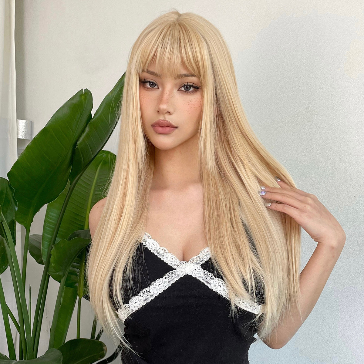 LADIES STRAIGHT HAIR LONG WIG GOLDEN BLONDE (FREE SIZE)