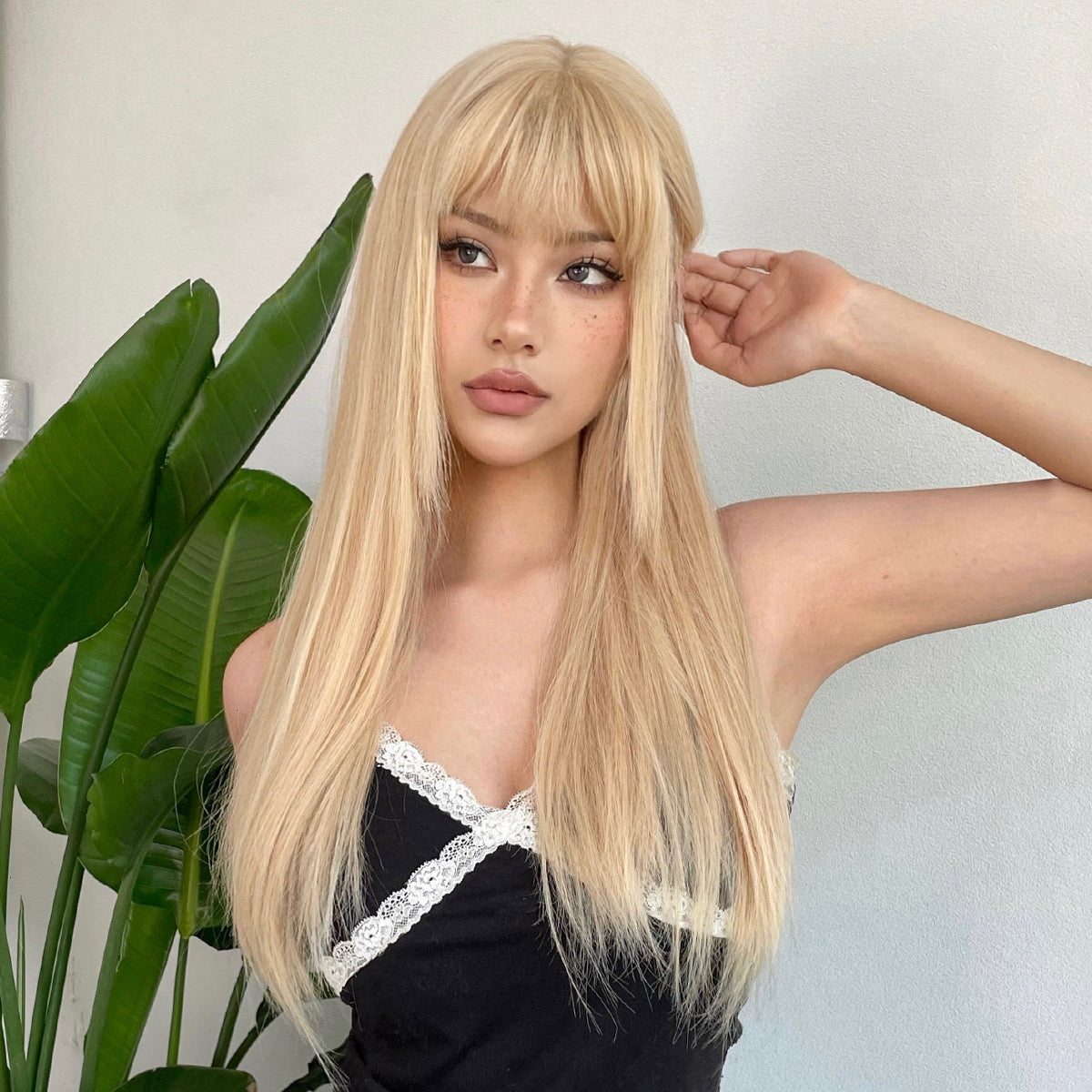 LADIES STRAIGHT HAIR LONG WIG GOLDEN BLONDE (FREE SIZE)