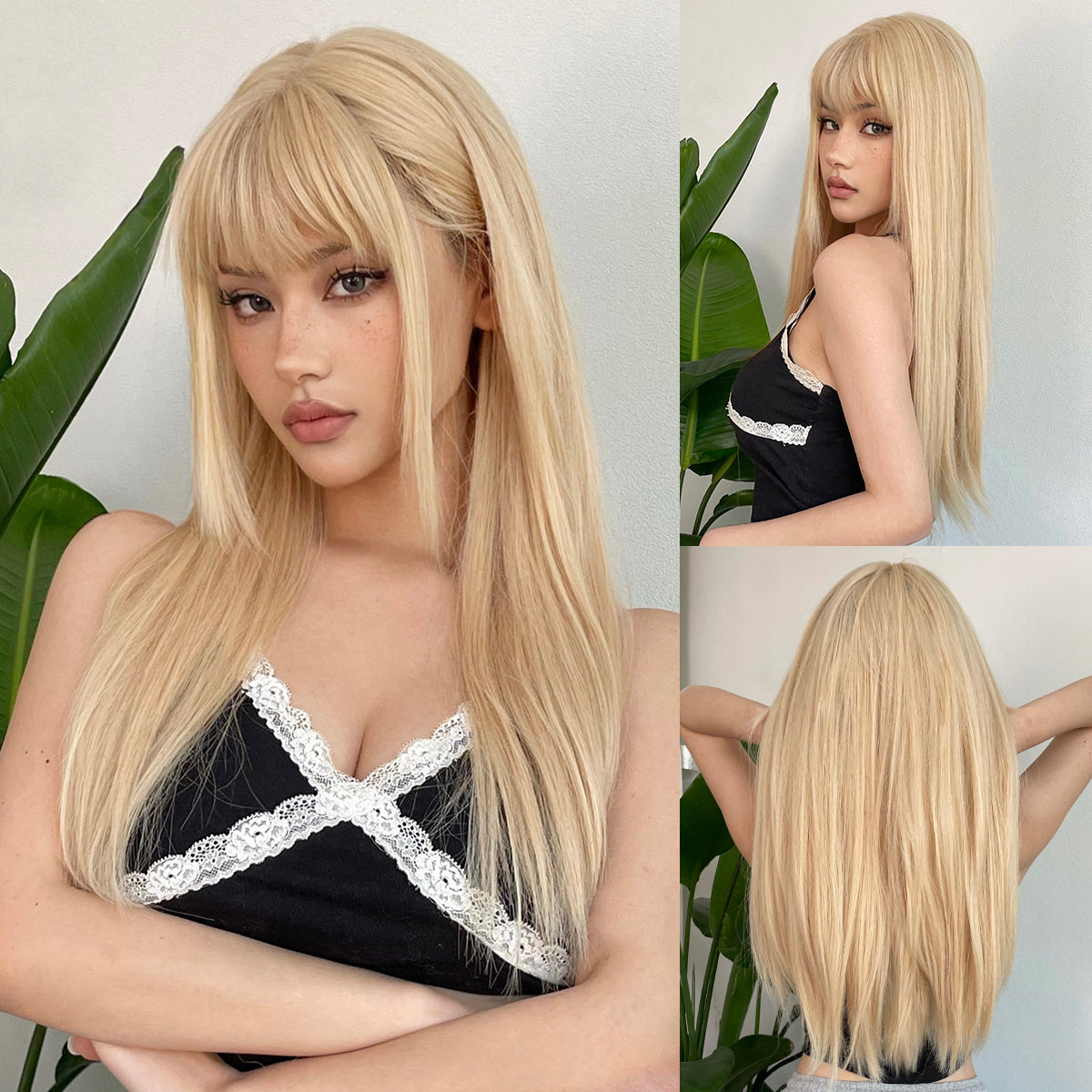 LADIES STRAIGHT HAIR LONG WIG GOLDEN BLONDE (FREE SIZE)