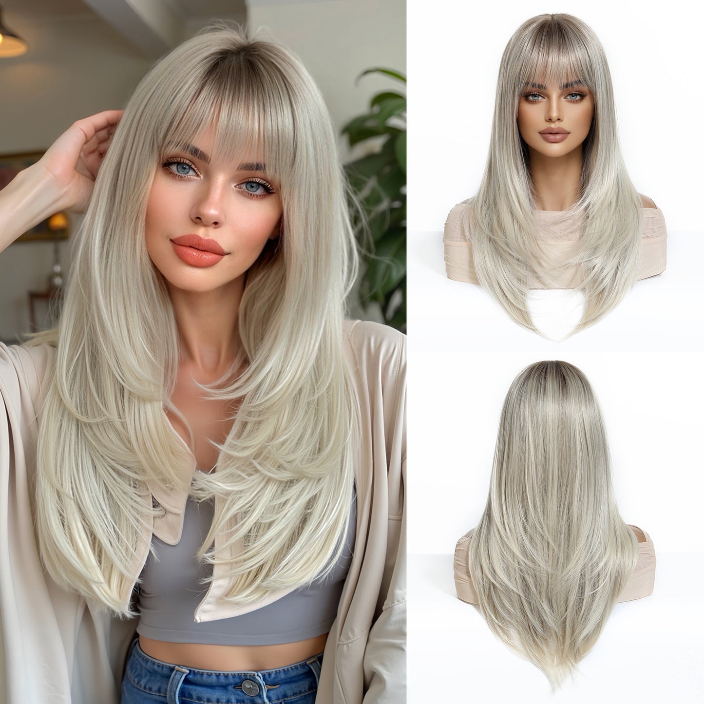 LADIES LONG WIG 8 DIFFERENT COLOURS (FREE SIZE)