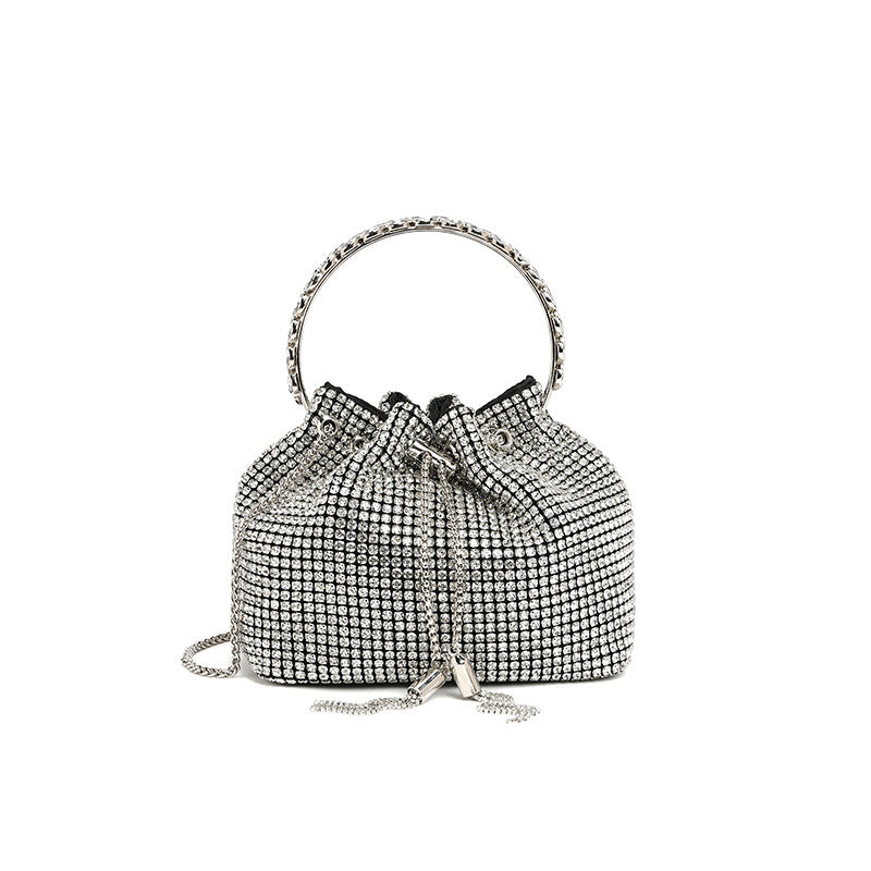 LADIES HANDBAG (19CM) SILVER / GOLD / BLACK / BLUE / PINK (19CM)