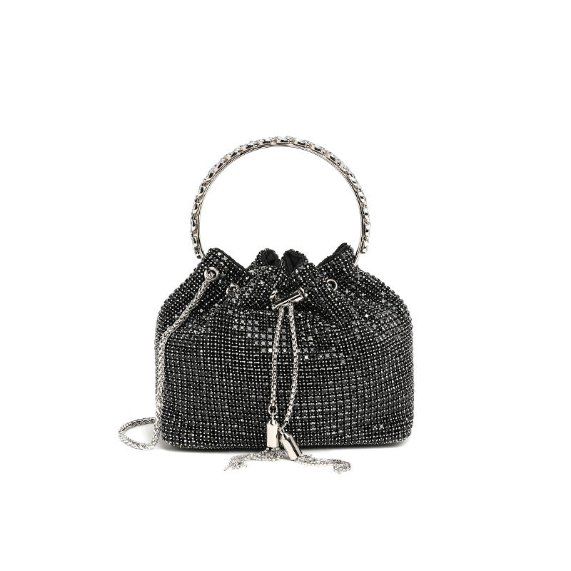 LADIES HANDBAG (19CM) SILVER / GOLD / BLACK / BLUE / PINK (19CM)