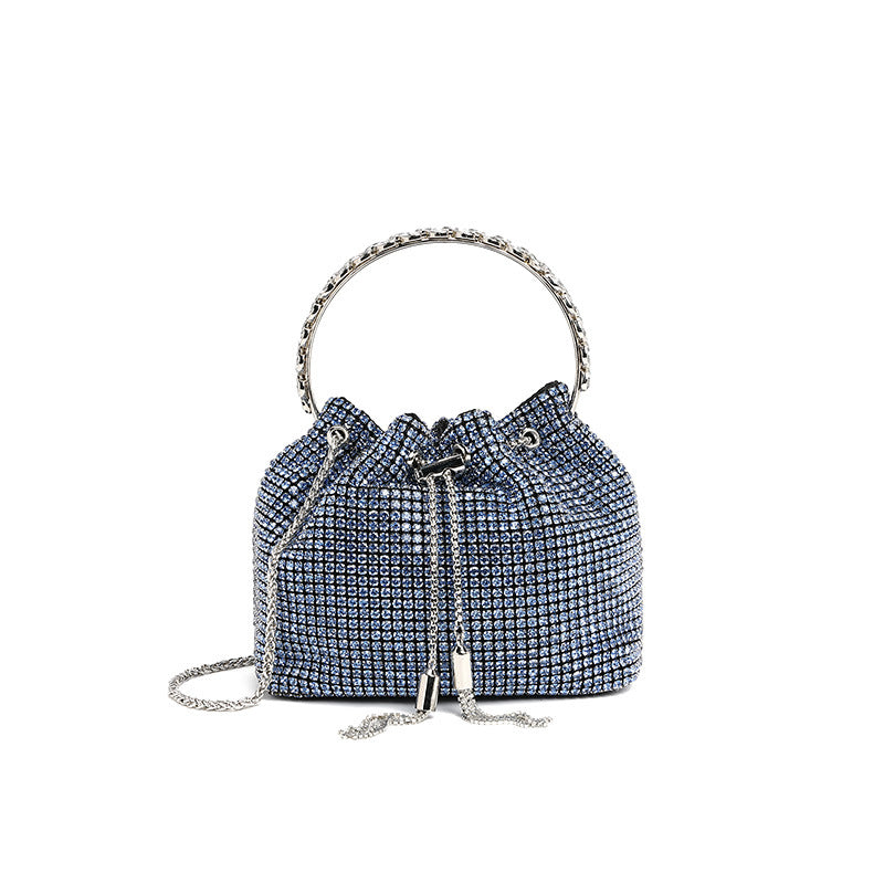LADIES HANDBAG (19CM) SILVER / GOLD / BLACK / BLUE / PINK (19CM)