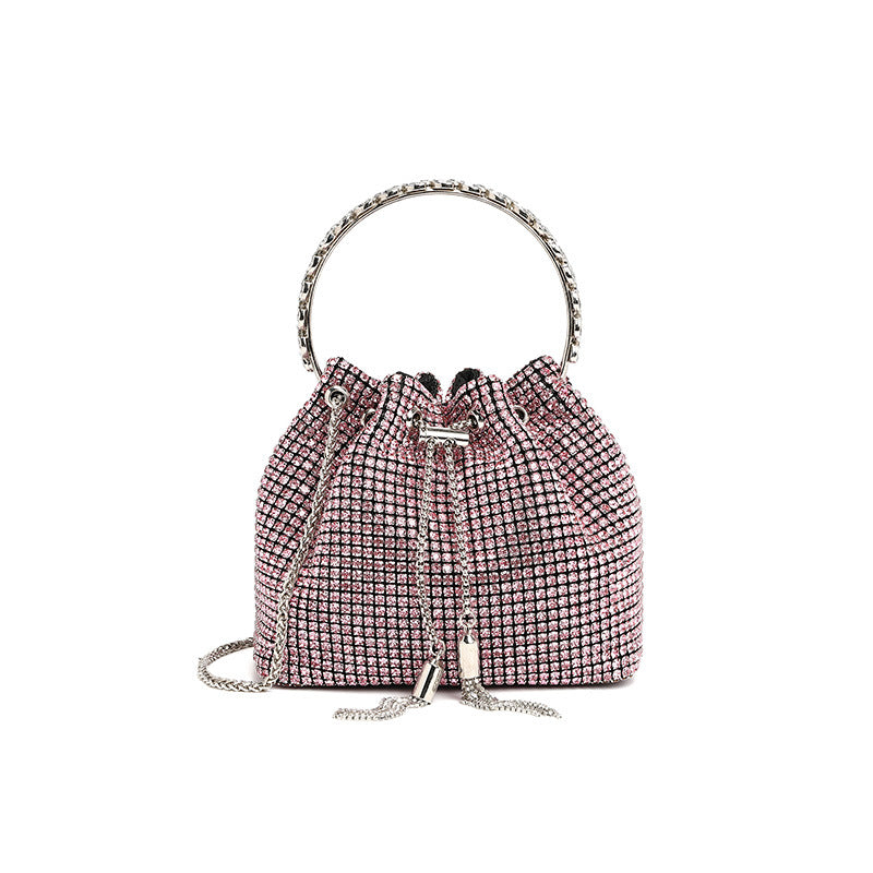 LADIES HANDBAG (19CM) SILVER / GOLD / BLACK / BLUE / PINK (19CM)