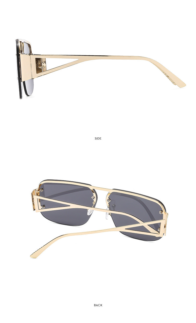 LADIES METAL FRAME SUNGLASSES BLACK / GOLD CHAMPAGNE / GOLD LIGHT TEA / SILVER GRAY BLUE / SILVER / GOLD-ORANGE-YELLOWSIZE
