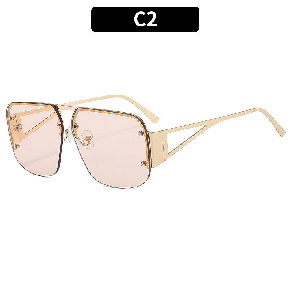LADIES METAL FRAME SUNGLASSES BLACK / GOLD CHAMPAGNE / GOLD LIGHT TEA / SILVER GRAY BLUE / SILVER / GOLD-ORANGE-YELLOWSIZE