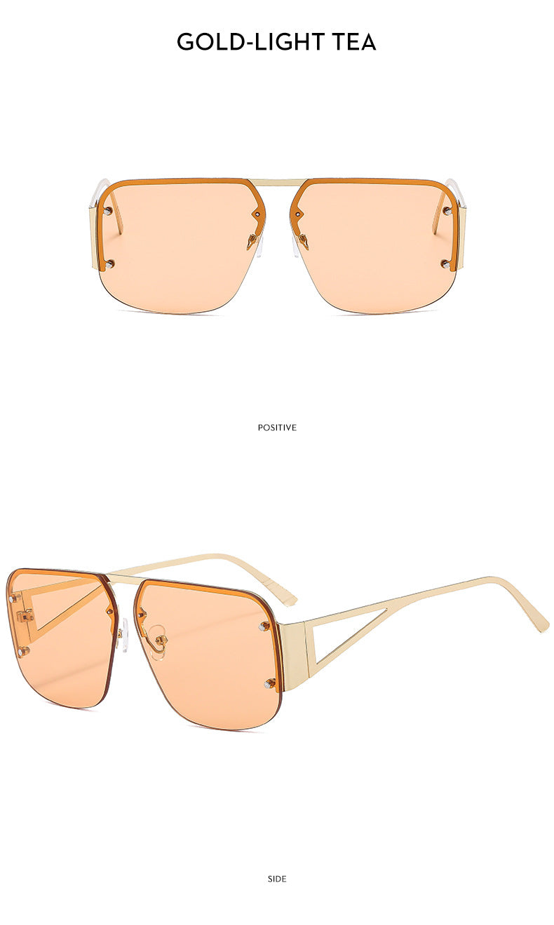 LADIES METAL FRAME SUNGLASSES BLACK / GOLD CHAMPAGNE / GOLD LIGHT TEA / SILVER GRAY BLUE / SILVER / GOLD-ORANGE-YELLOWSIZE