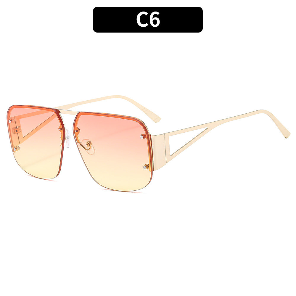 LADIES METAL FRAME SUNGLASSES BLACK / GOLD CHAMPAGNE / GOLD LIGHT TEA / SILVER GRAY BLUE / SILVER / GOLD-ORANGE-YELLOWSIZE