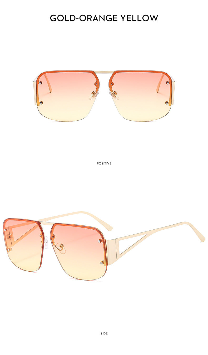 LADIES METAL FRAME SUNGLASSES BLACK / GOLD CHAMPAGNE / GOLD LIGHT TEA / SILVER GRAY BLUE / SILVER / GOLD-ORANGE-YELLOWSIZE
